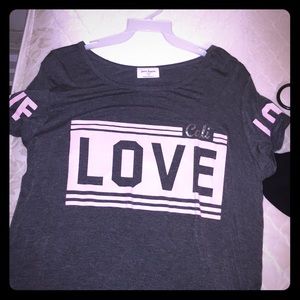 Pink and Gray Love Top (XL)